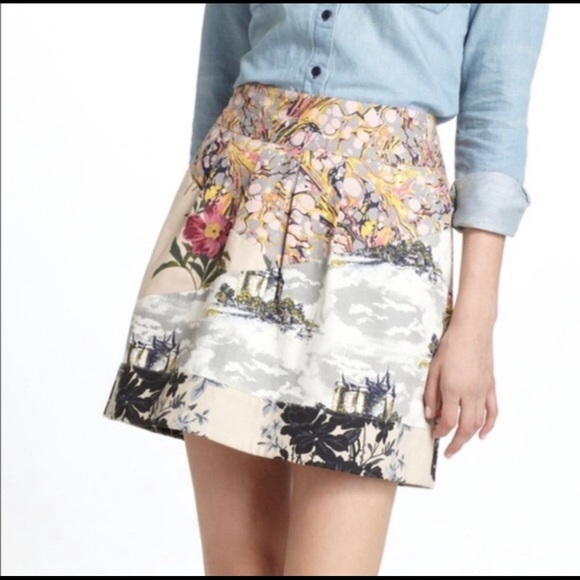 Anthropologie Dresses & Skirts - LAST DAY - Anthropologie Leifnotes Flora Castle Mini Skirt size 2